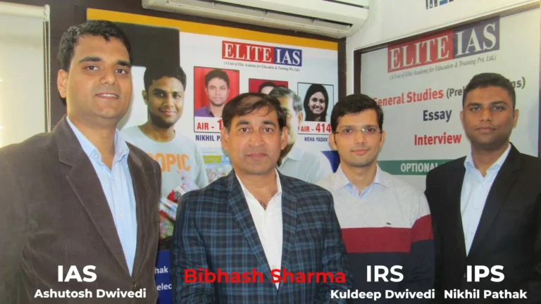 Bibhash Sharma with UPSC IAS, IPS and IRS toppers at Elite IAS Sociology Optional coaching