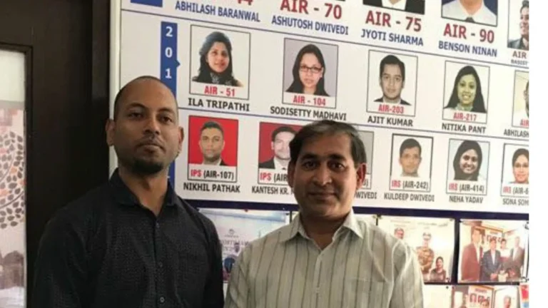 Abhilash Baranwal IAS UPSC Sociology test series student with Bibhash Sharma at Elite IAS Academy Delhi