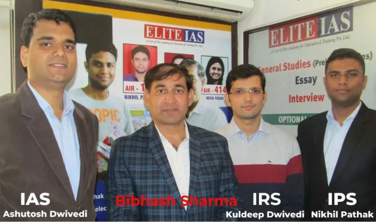 Bibhash Sharma with UPSC IAS, IPS and IRS toppers at Elite IAS Sociology Optional coaching online