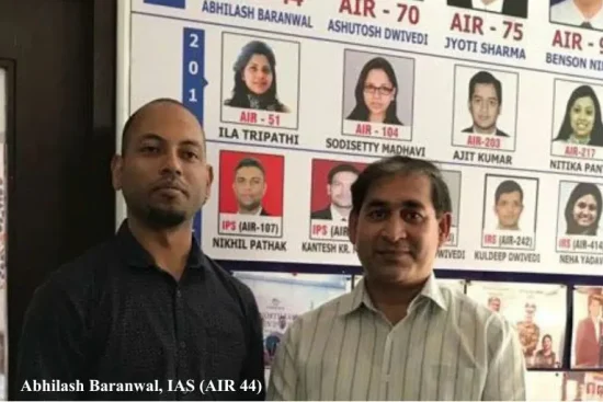 Abhilash Baranwal IAS UPSC Sociology test series student with Bibhash Sharma at Elite IAS Academy Delhi